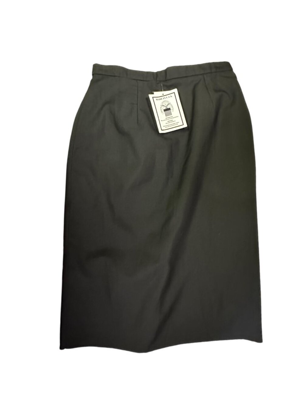 Womens Black Wool-Blend Dress Skirt Size 12MR Made In USA Omega Apparel Classic